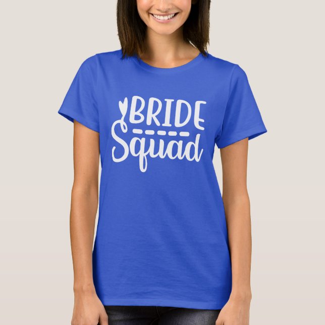 Cute Bride' squad Wedding word art  T-Shirt (Front)