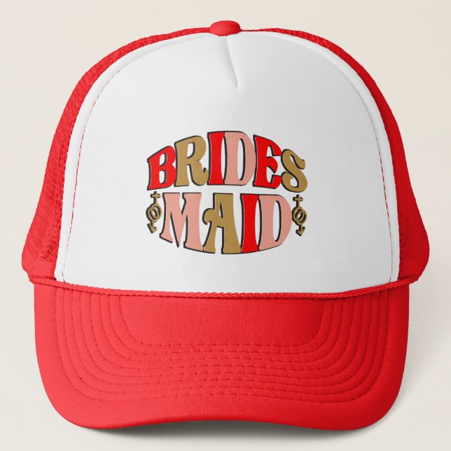 Cute Brides maid Wedding party Trucker Hat (Front)