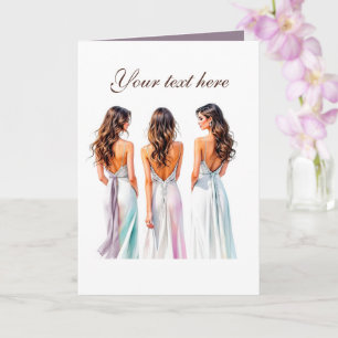 Cute Brides Maids customizable Card