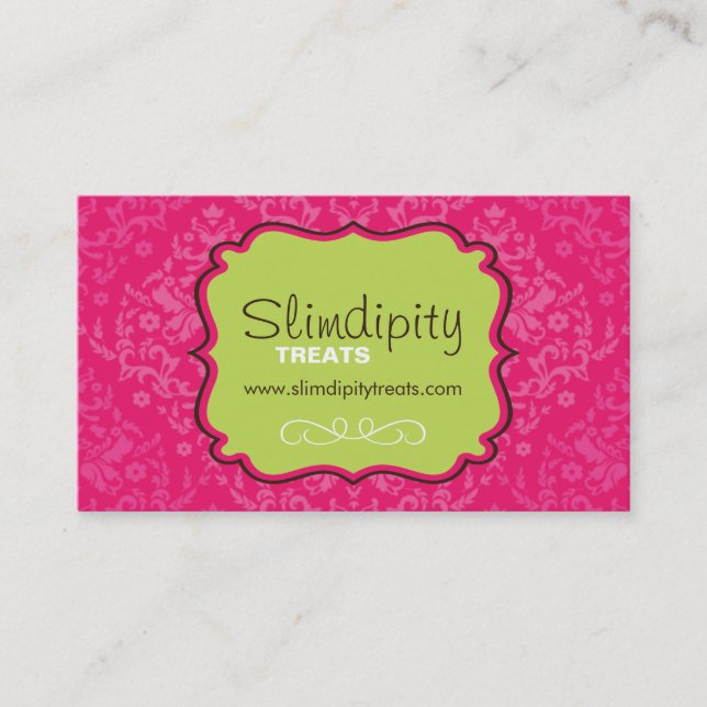 Cute, Bright and Whimsical Bakery Business Card (Front)