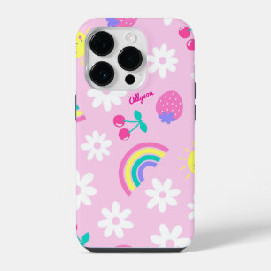 Cute Bright rainbow stickers pattern I Phone case