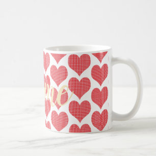 Cute Bright Red Pattern Sweet Heart Mug