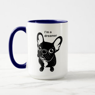 Cute brindle Frenchie is a dreamer Mug