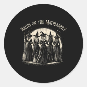 Cute Bring On The Matriarchy Halloween Kamala Wick Classic Round Sticker