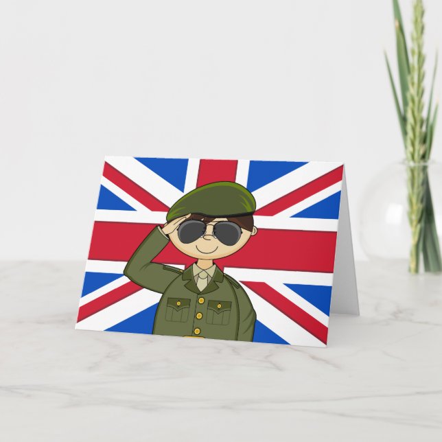 Cute British Army Soldier Card (Front)