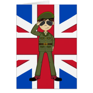 Cute British Army Soldier Card