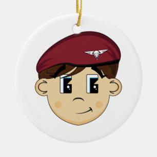 Cute British Red Beret Ornament