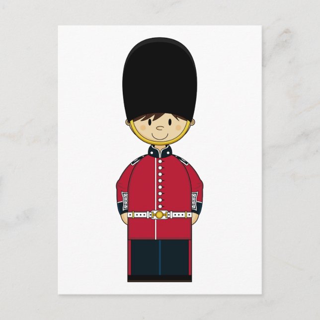 Cute British Royal Guard Postcard (Front)