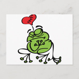 Cute Broken Heart, Anti Valentine's Day Frog Holiday Postcard