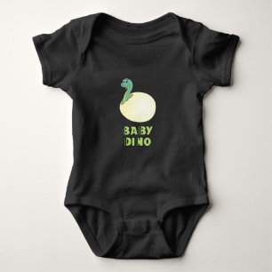 Cute Brontosaurus Dinosaur Egg Artwork Baby Bodysuit