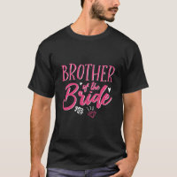 Cute Brother of The Bride Pink Calligraphy Script