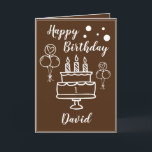 Cute Brown and White Cake Grandson 1st Birthday Card<br><div class="desc">Cute Brown and White Cake Grandson 1st Birthday, this design is for anyone looking for something nice for a little boy on his 1st birthday. If you're looking for 1st birthday invitations, especially for your grandson, this one is perfectly what you need. The design features a cute birthday cake with...</div>