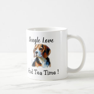 Cute Brown beagle Personalize Coffee Mug