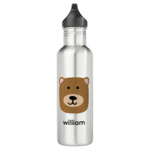 Cute brown bear 710 ml water bottle