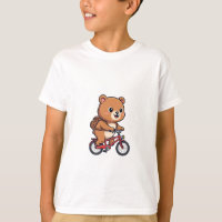 Cute Brown Bear Biking Backpack Kids