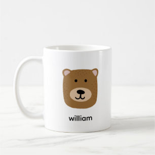 Cute brown bear coffee mug