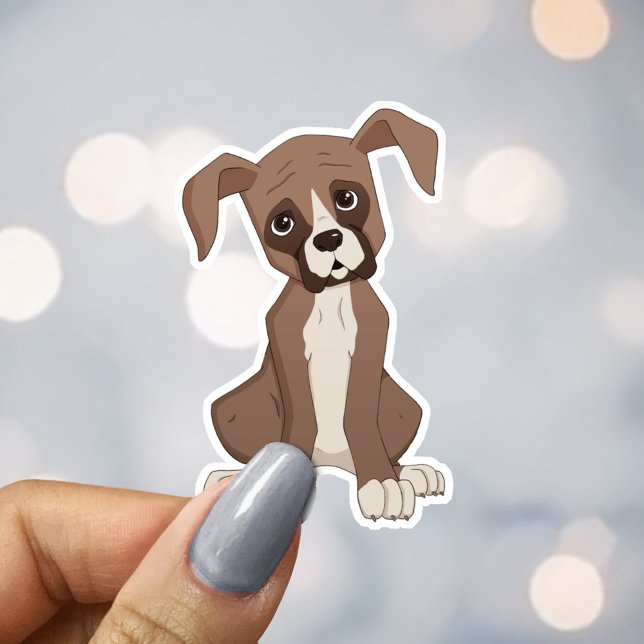 Cute Brown Boxer Puppy Dog Lover (Creator Uploaded)