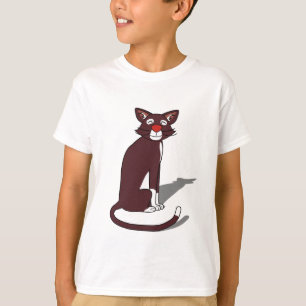 Cute Brown Cat Boys T-Shirt   Fun Cat Lover