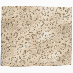 Cute brown Cheetah Leopard Skin Print Pattern Binder