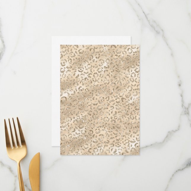 Cute brown Cheetah Leopard Skin Print Pattern Menu (Front/Back In Situ)