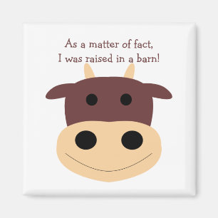 Cute brown cow magnets
