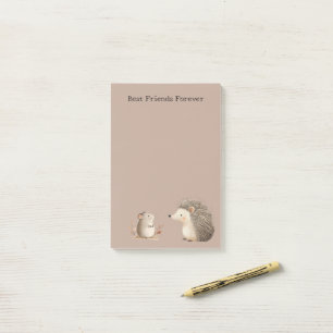 Cute Brown Cream Hedgehog Mouse Appreciation Post-it Notes
