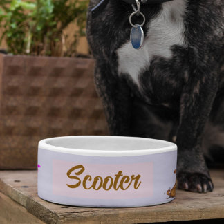 Cute brown dog heart plant  bowl