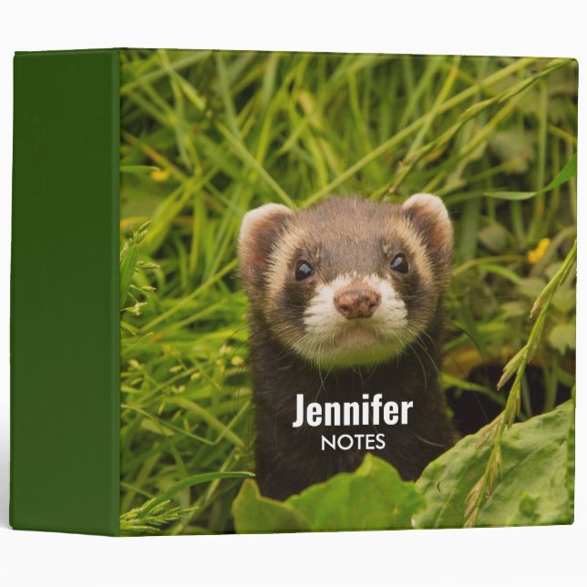 Cute Brown Ferret in the Grass Binder (Front/Spine)