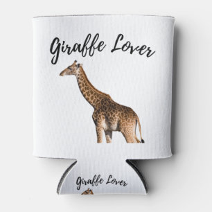Cute Brown Giraffe Can Cooler