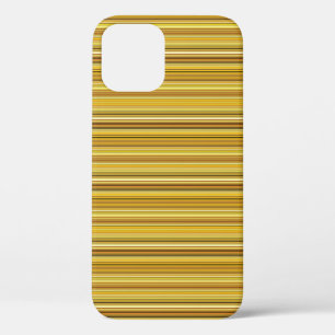 Cute brown golden stripes iPhone 12 pro case