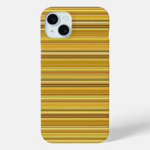 Cute brown golden stripes iPhone 15 mini case