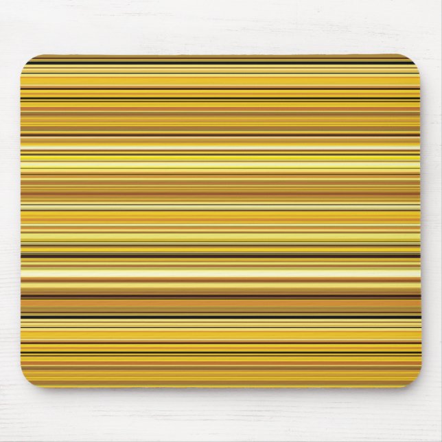 Cute brown golden stripes mouse pad (Front)