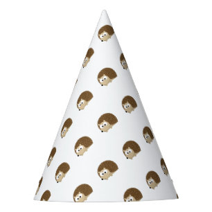 Cute Brown Hedgehog Party Hat