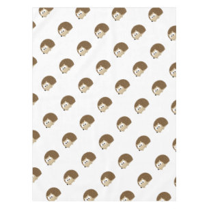 Cute Brown Hedgehog Tablecloth