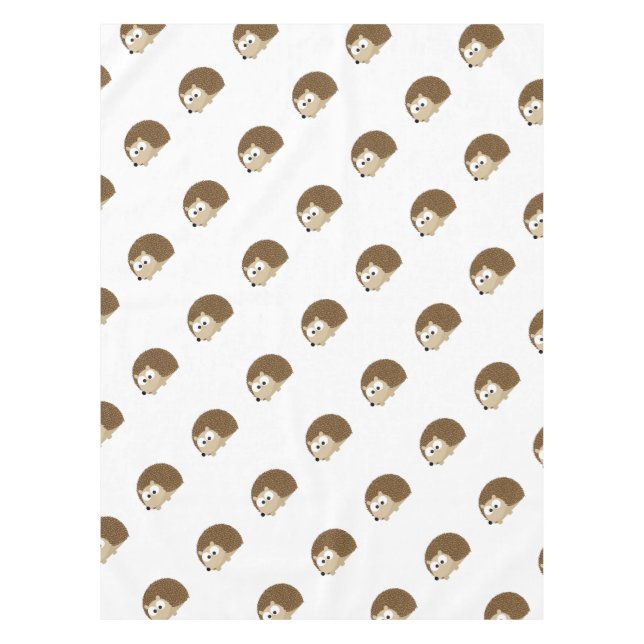 Cute Brown Hedgehog Tablecloth (Front)