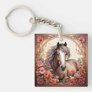 Cute Brown Horse Keychain