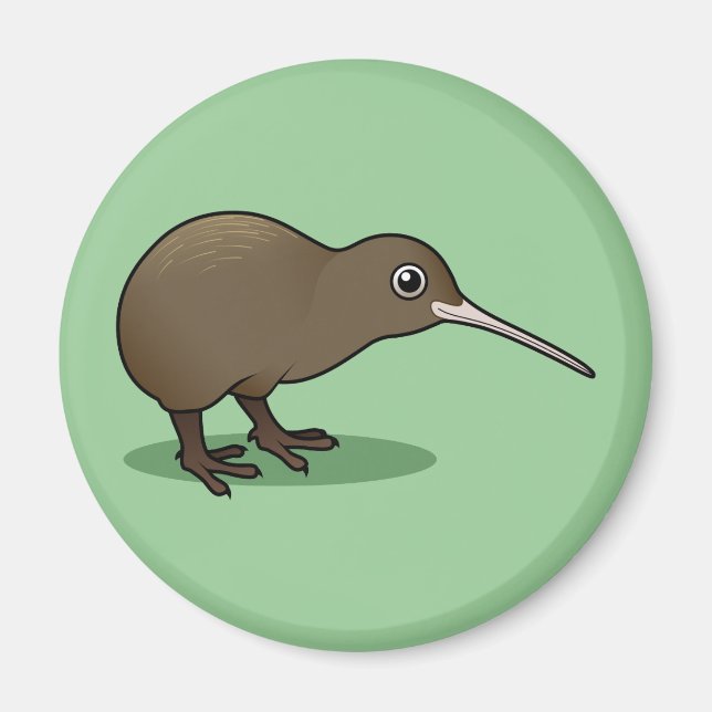 Cute Brown Kiwi from New Zealand Magnet (Front)