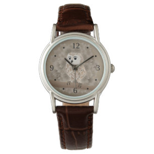 Cute Brown Owl Numbers Watch