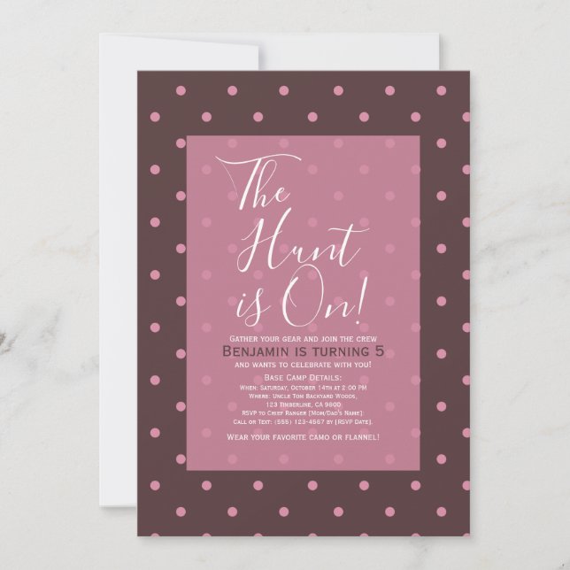 Cute Brown & Pink Polkadots Pattern Boho Polka (Front)