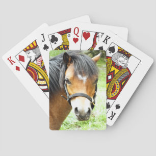 CUTE BROWN PONY  PLAYING CARDS