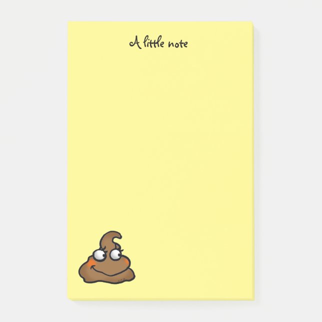 cute brown poop cartoon post-it notes (Front)