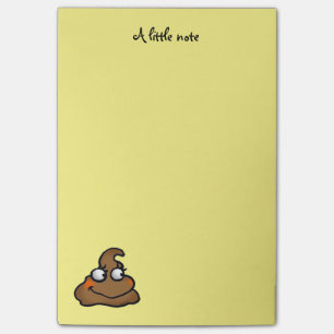 cute brown poop cartoon post-it notes