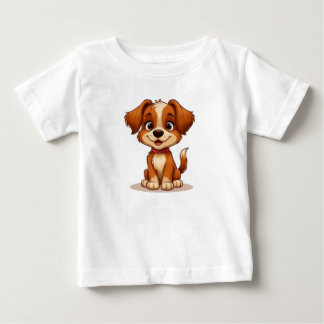  Cute Brown Puppy For Dog Lovers Baby T-Shirt