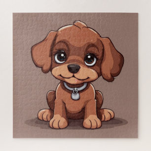 Cute brown puppy jigsaw puzzle