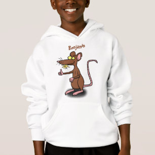 Cute brown rat thumbs up cartoon