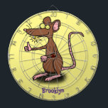 Cute brown rat thumbs up cartoon dartboard<br><div class="desc">This cute brown rat is giving the thumbs up on this cartoon button. Great for any rat lover!</div>