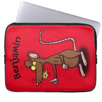 Cute brown rat thumbs up cartoon