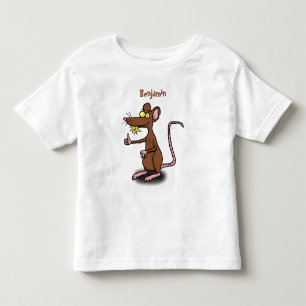 Cute brown rat thumbs up cartoon toddler t-shirt