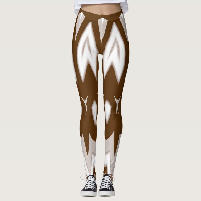 Cute brown "Ratti_Creative_Arts" Leggings (Front)