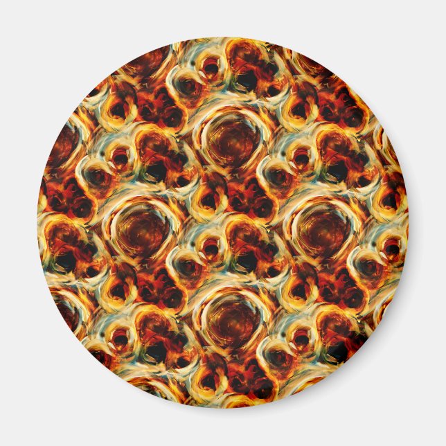 Cute brown seamless smudge pattern throw pillow lu magnet (Front)